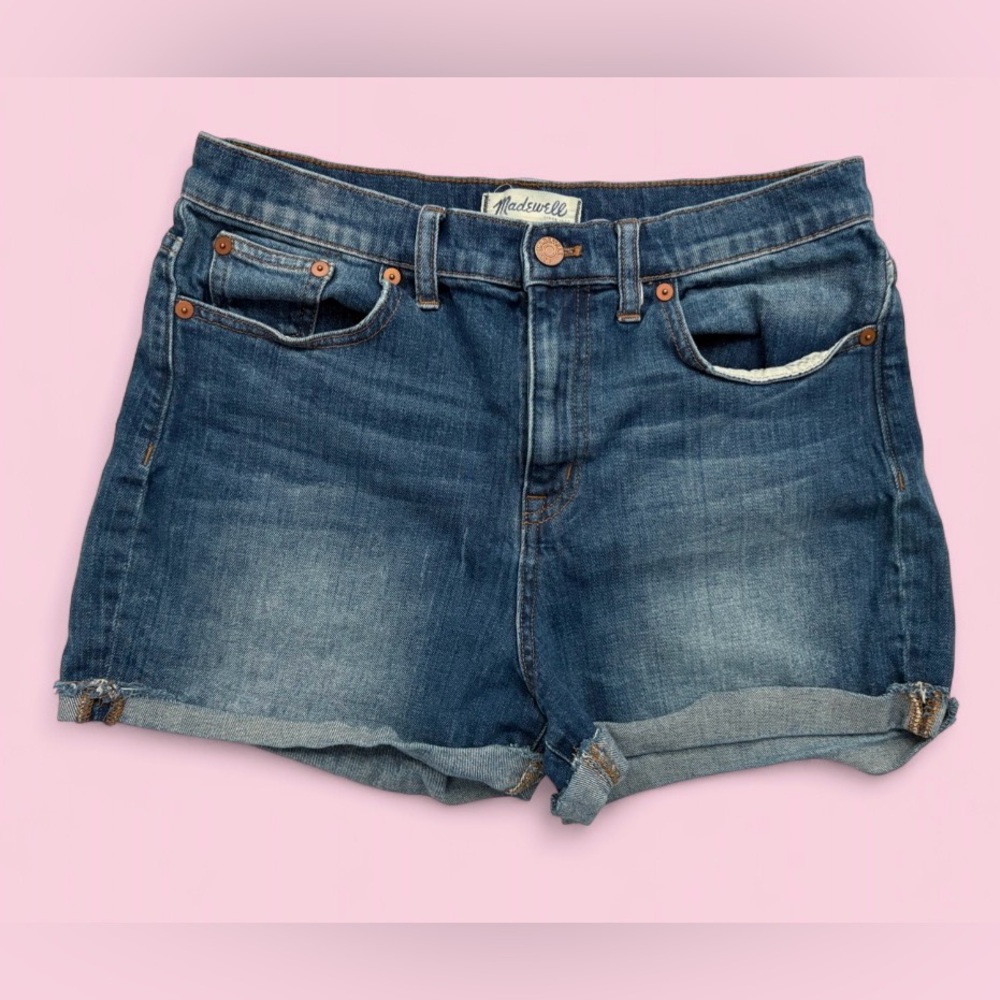 Madewell Denim High Rise Cuffed Jean Shorts Shorts Size 29